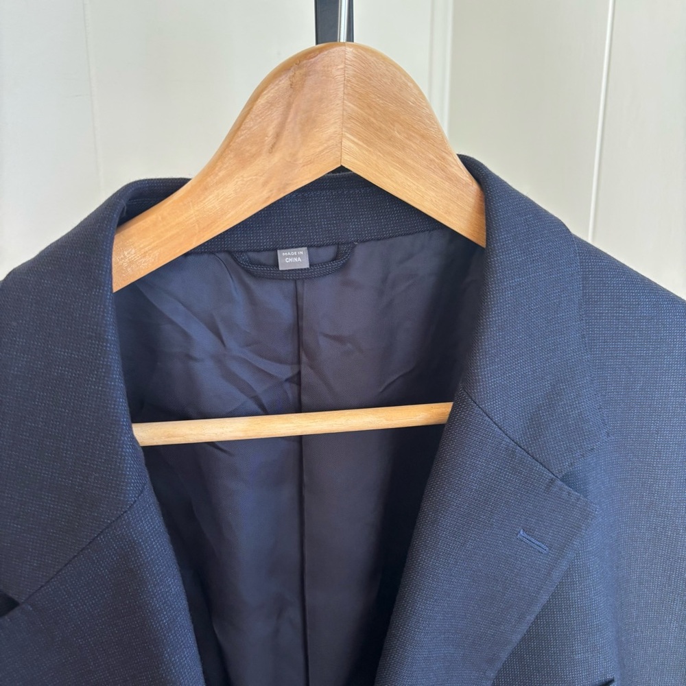 Bonobos Mens 54L Blue Wool Blend Sport Coat Lanificio Comero Standard Fit Blazer